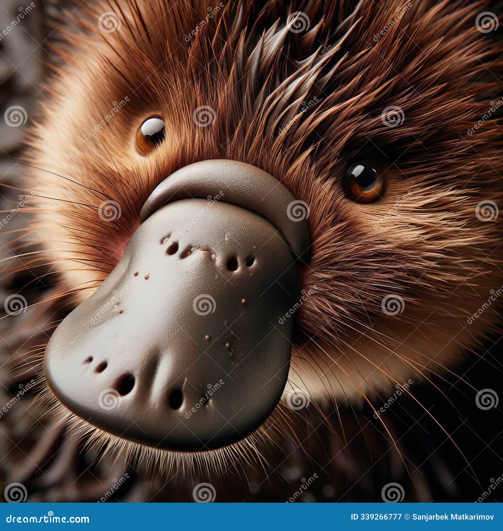 platypus a close look reveals its duck like bill webbed feet and