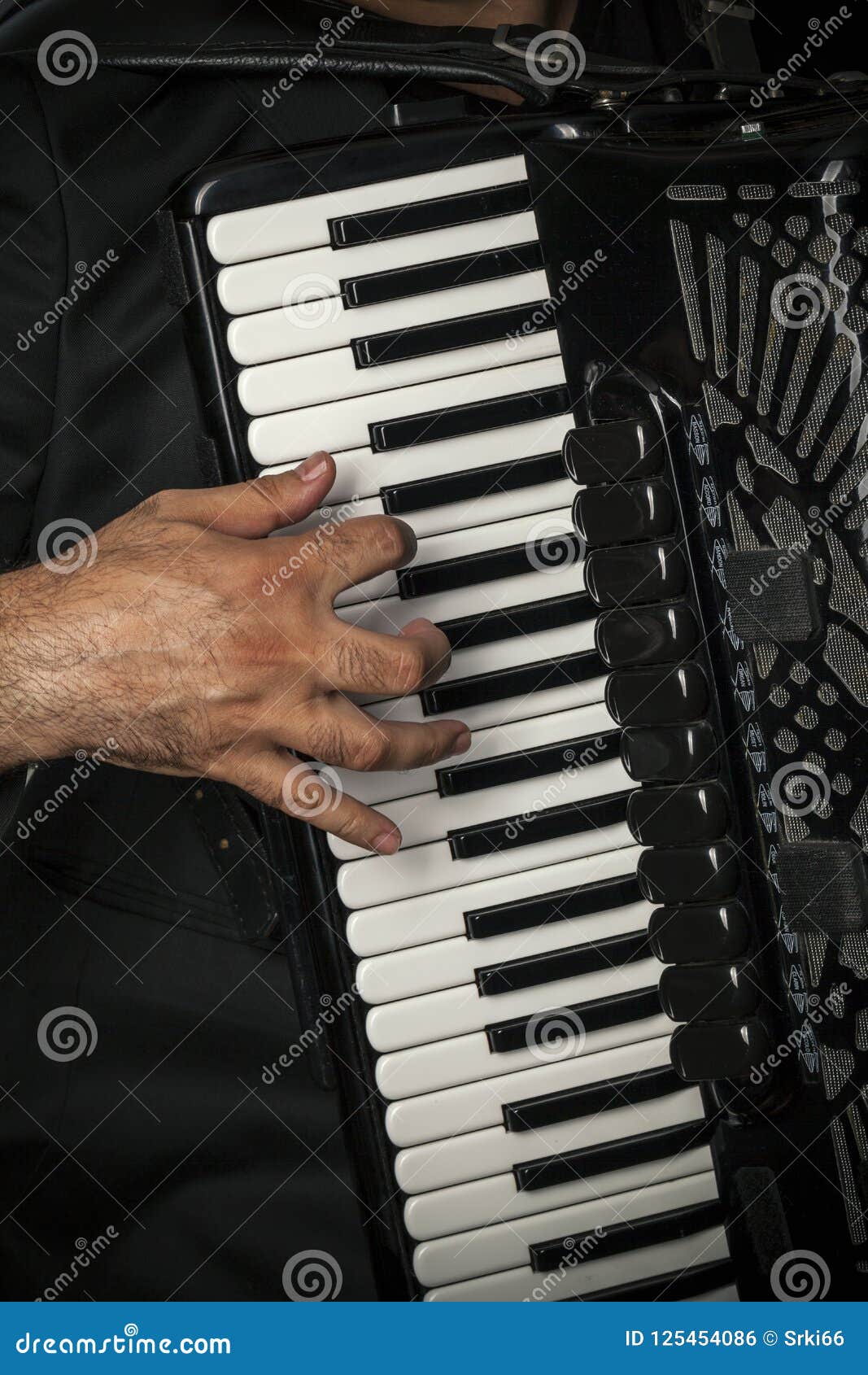 Play the accordion stock photo. Image of male, instrument 125454086