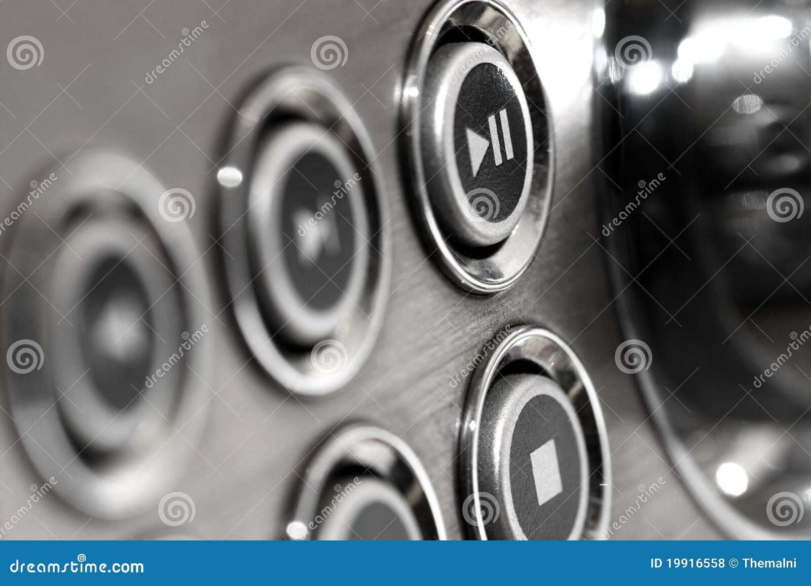 Silver Button Background Stock Photo, Picture and Royalty Free