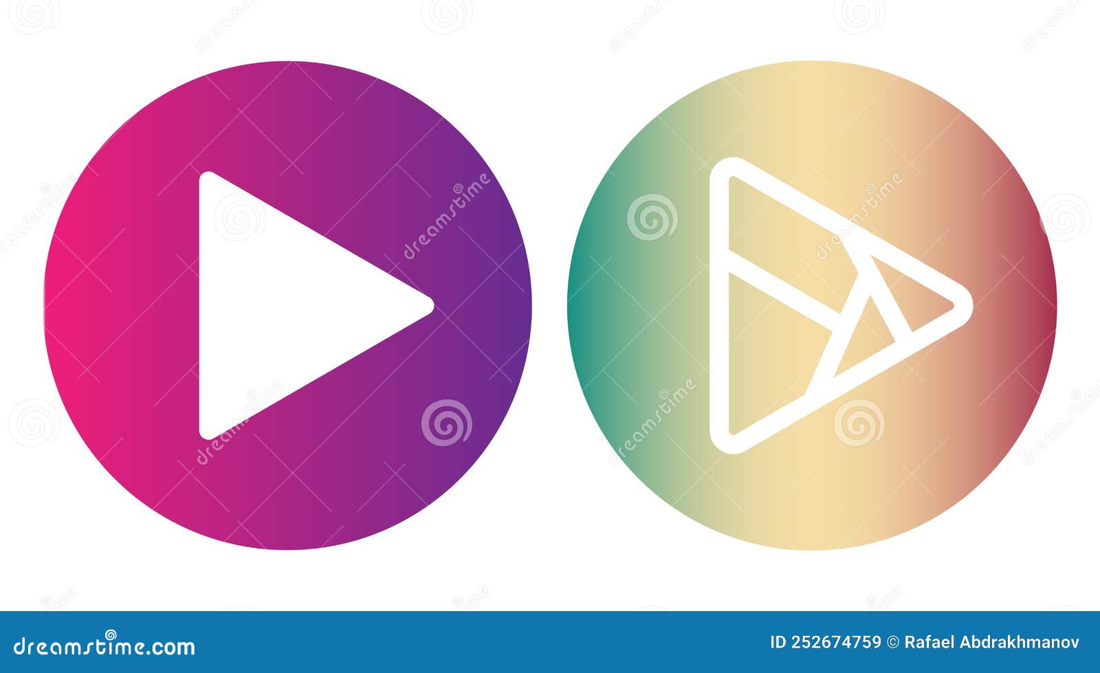 Play button icon. Music and video forward click shape symbol. Push arrow start  player media. New EPS 10 Vector illustration Stock Vector