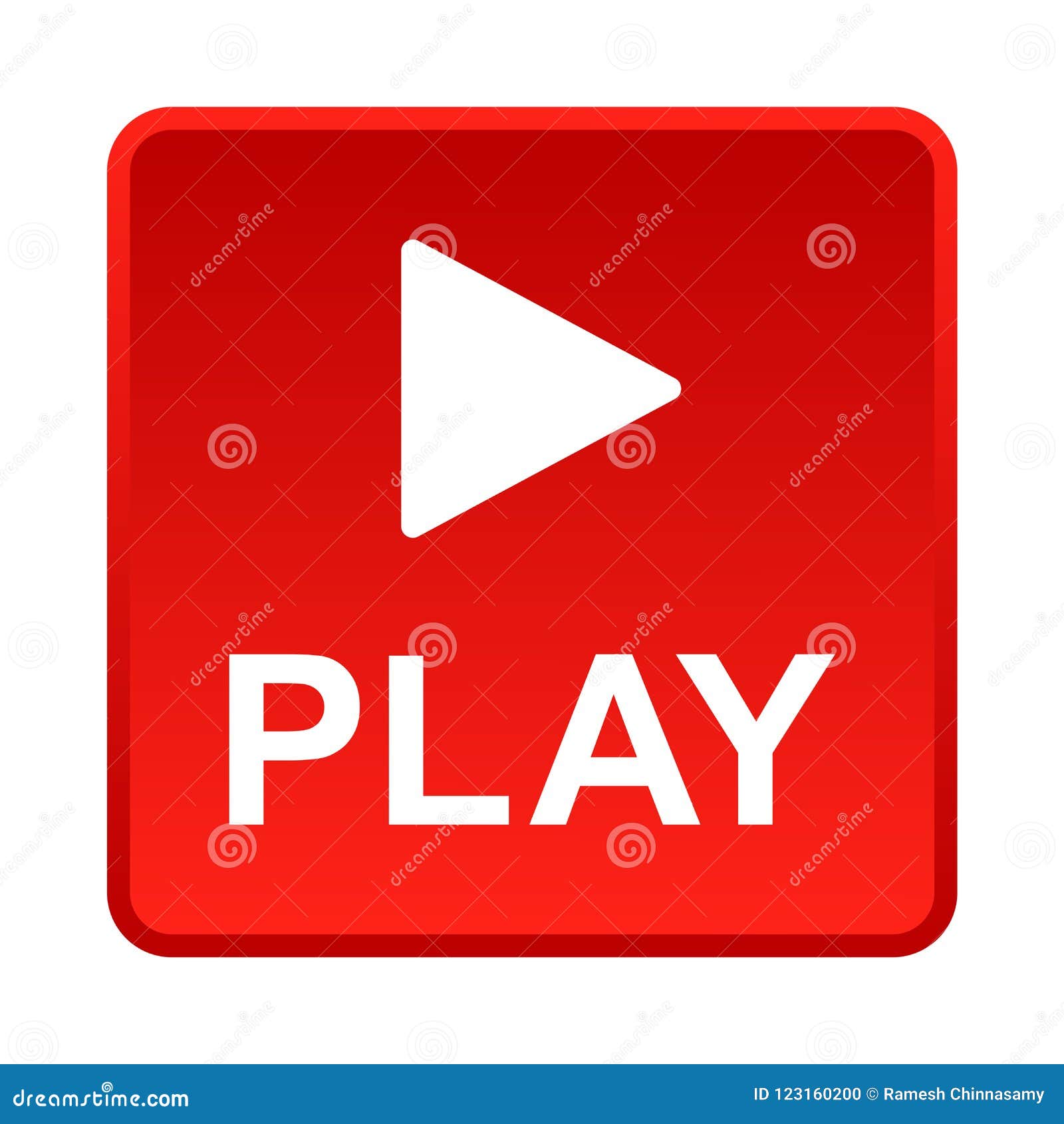 Premium Vector  Cute play now button vector illustration on white