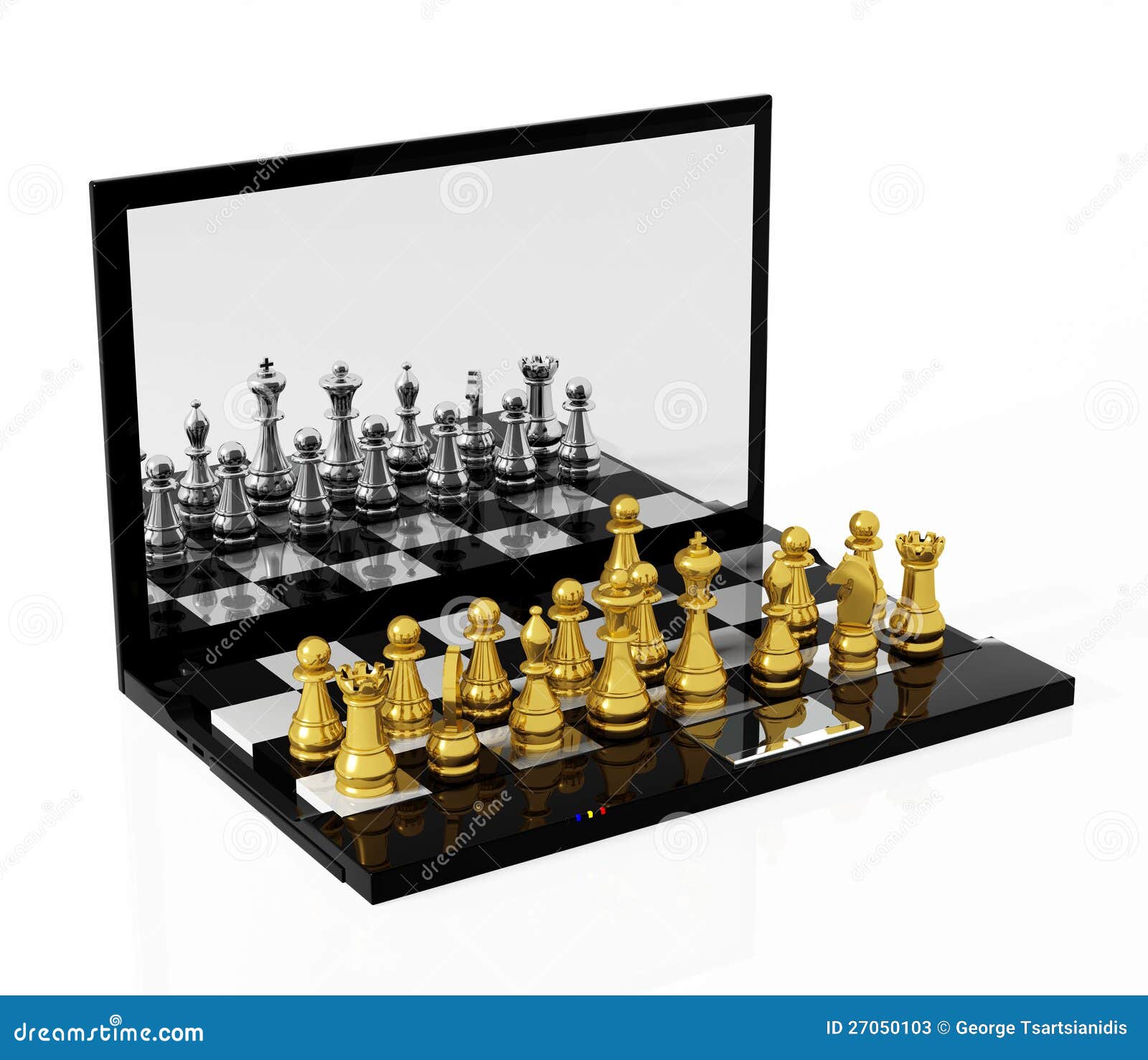 Play Chess online stock illustration. Illustration of chess - 27050103