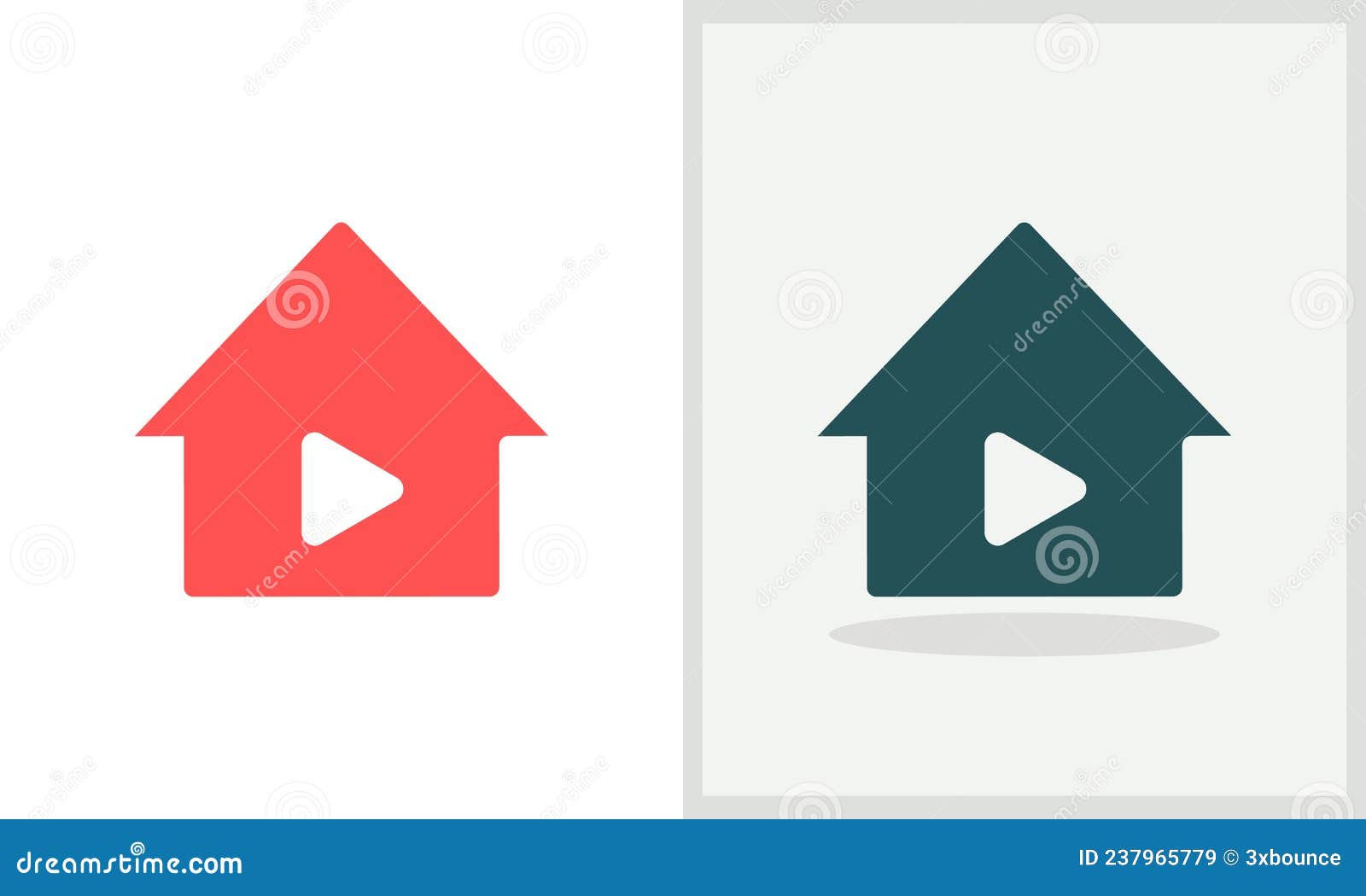 Play House Logo Design. Home Logo with Play Concept Vector Stock Vector