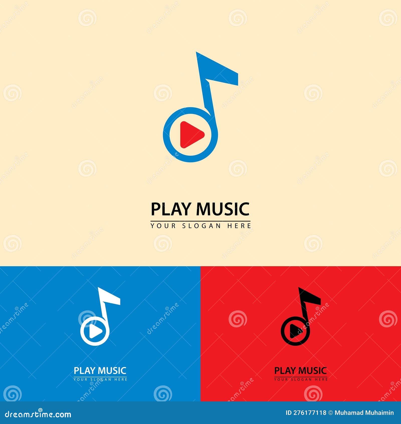 Play Music Logo Icon Design Stock Vector Illustration of vector