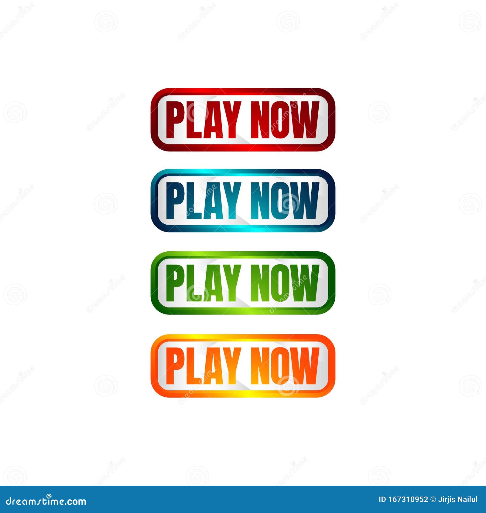 Play now button Stock Vector
