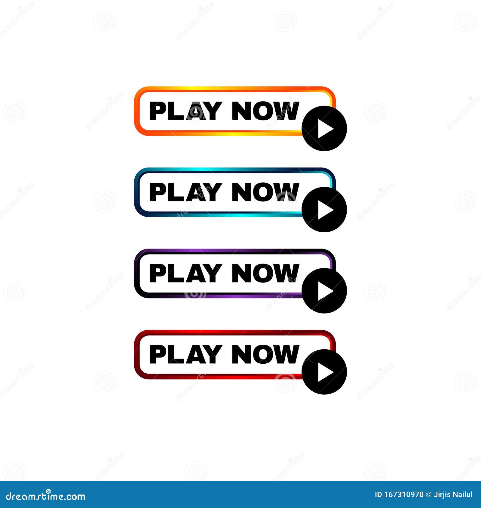 PLAY NOW ICON Stock Vector