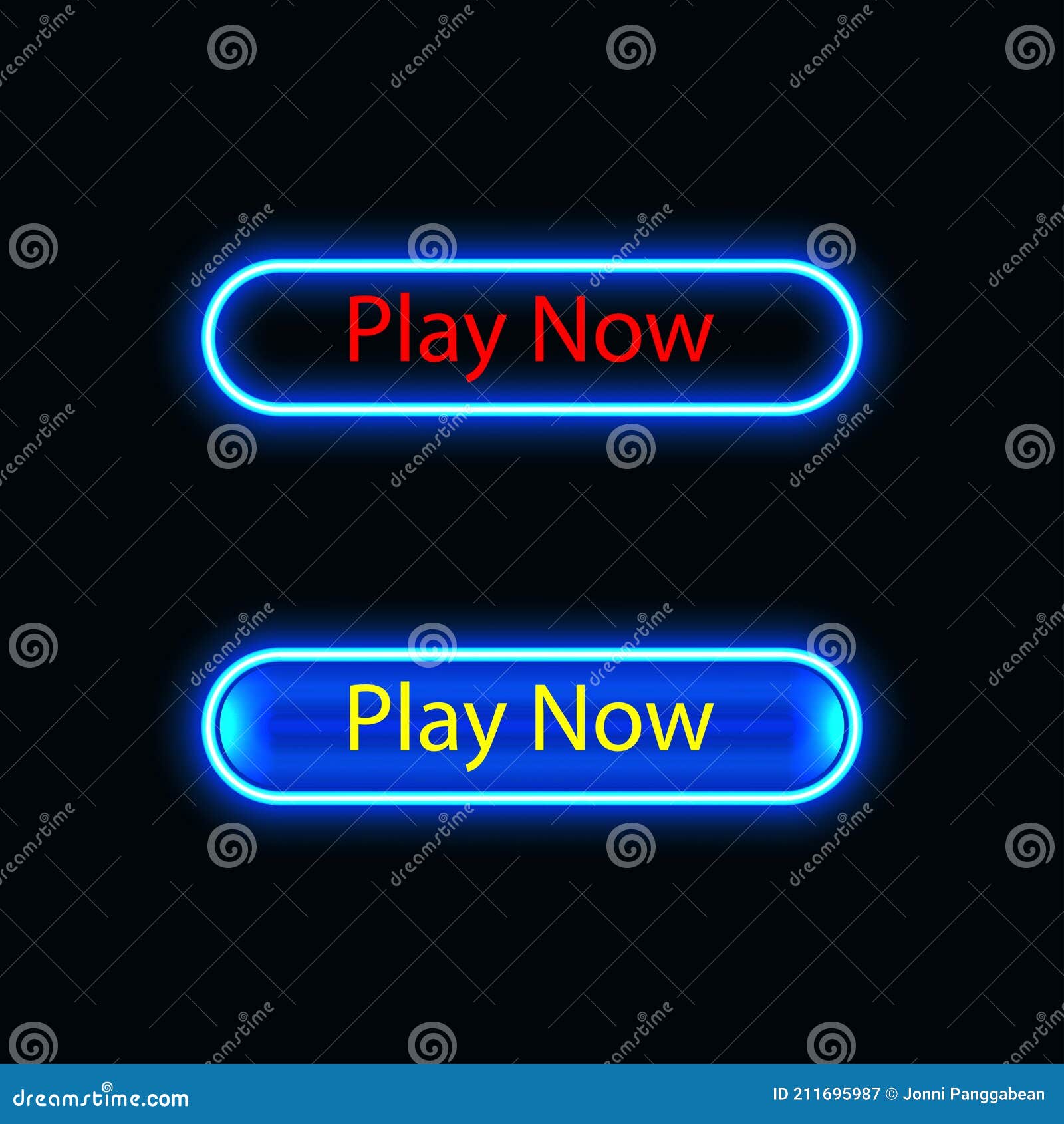 PLAY NOW ICON Stock Vector