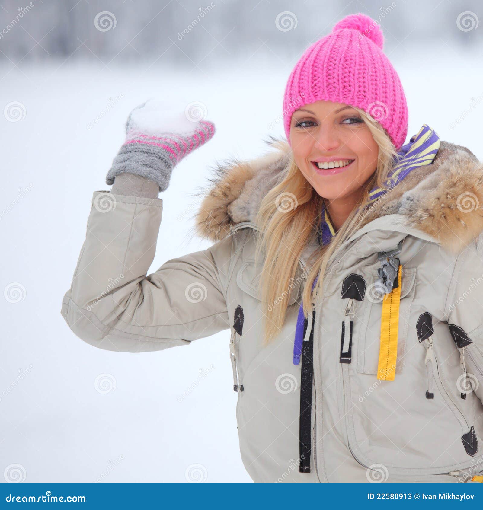 Play snowballs stock image. Image of people, female, adult - 22580913