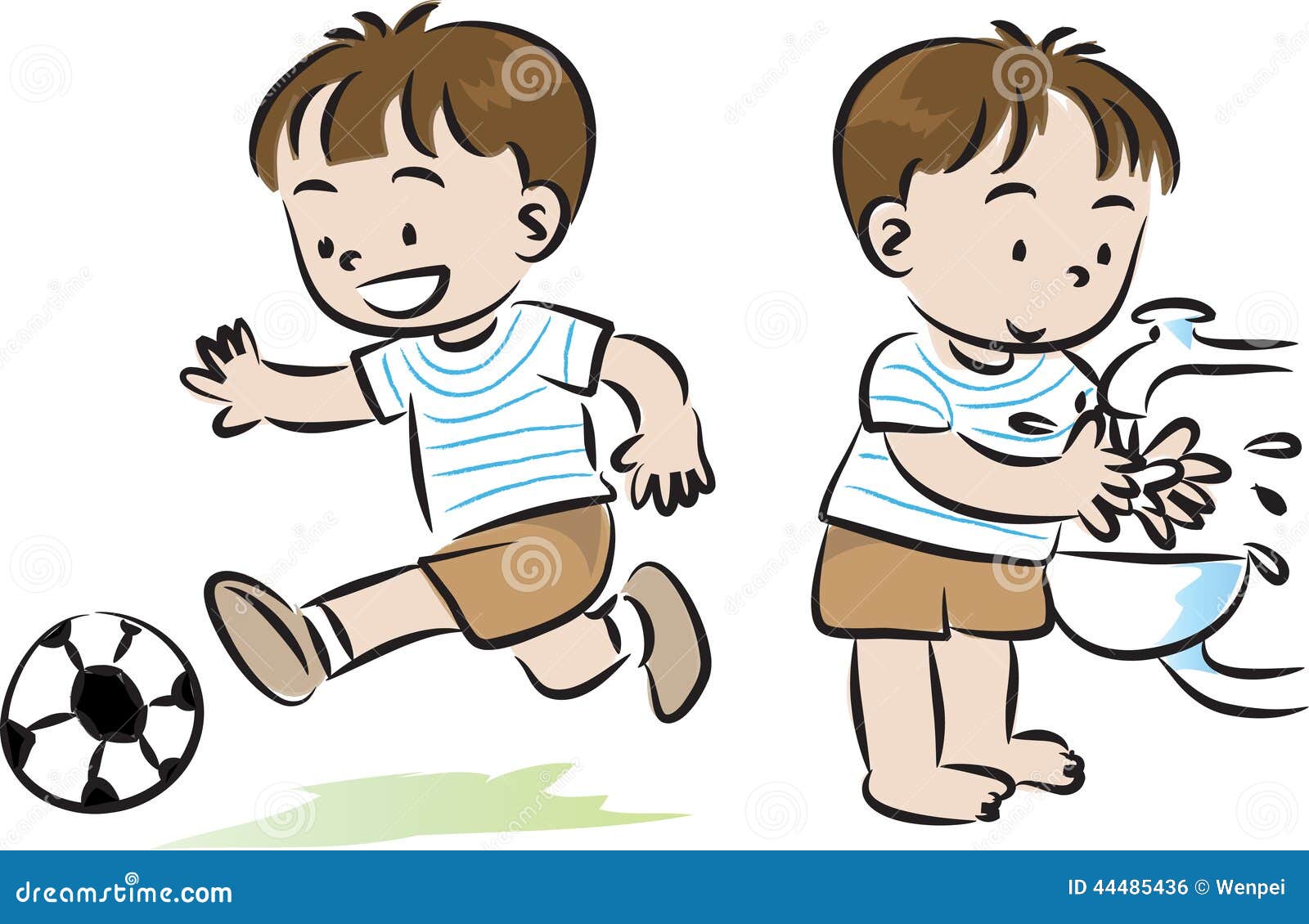 Play and wash stock illustration. Illustration of vector 44485436