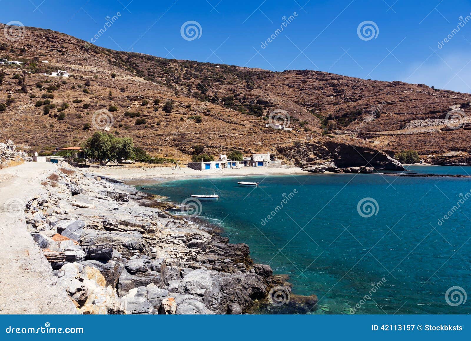 Playa Andros de Plaka. Playa de Plaka en la isla de Andros