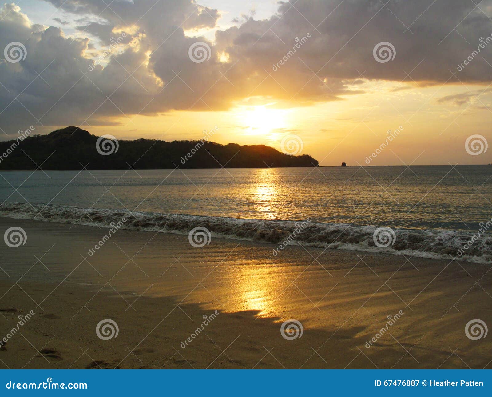 playa conchal beach at sunset