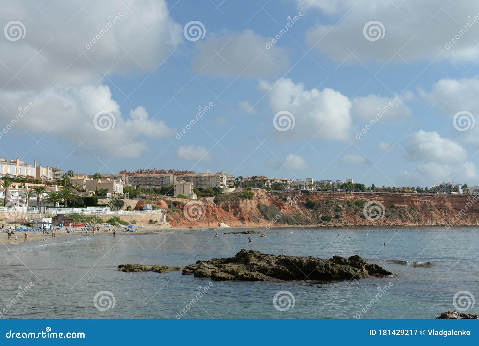 playa de aguamarina beach in orihuela costa. spain