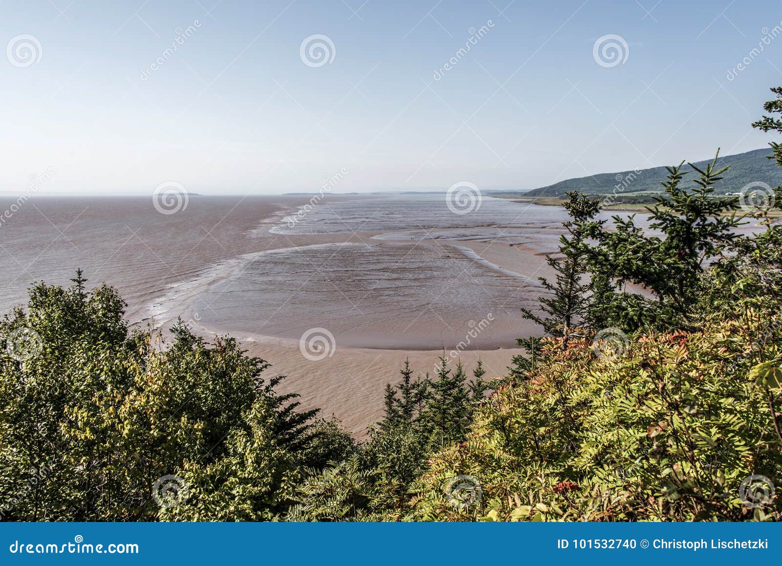 Playa De La Marea Baja En La Bahía De Fundy Nuevo Brunswick - El