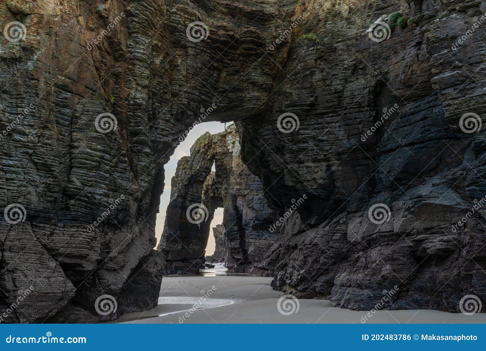 playa de las catedrales bbeach in galicia in northern spain