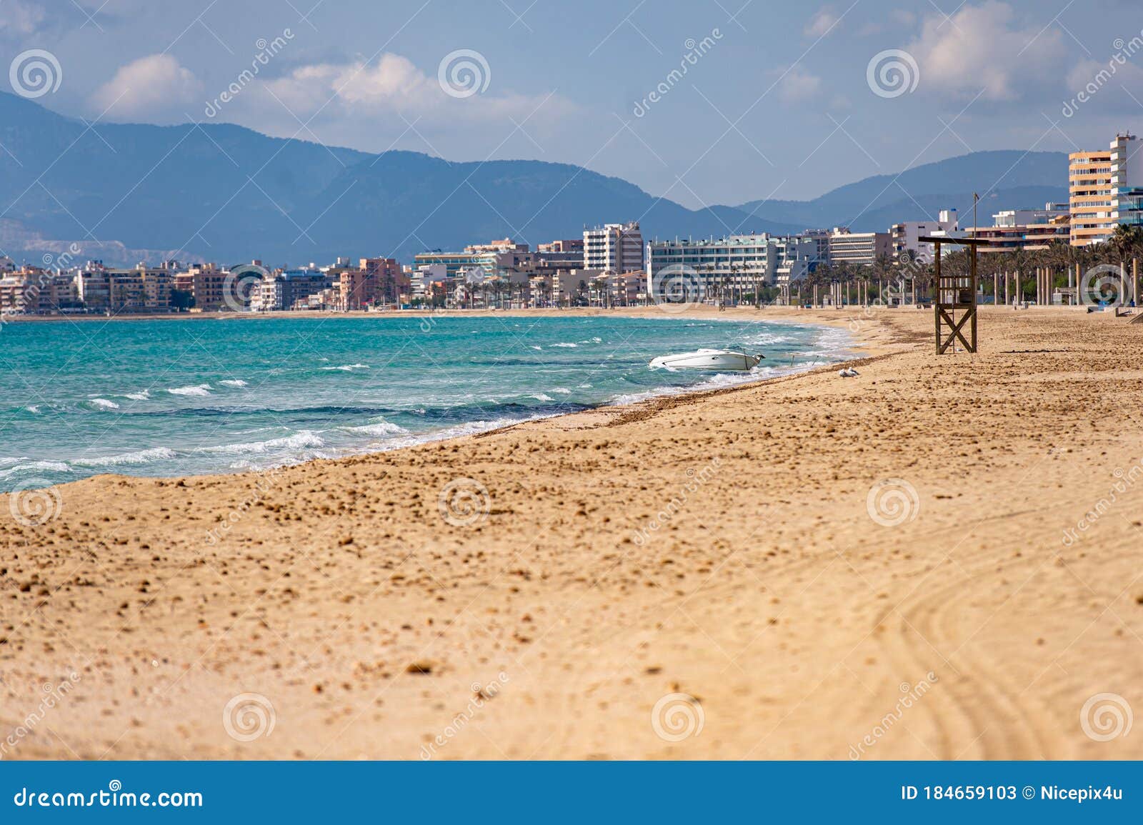 Grammatica Hymne getrouwd Playa de Palma Beach editorial stock photo. Image of mallorca - 184659103