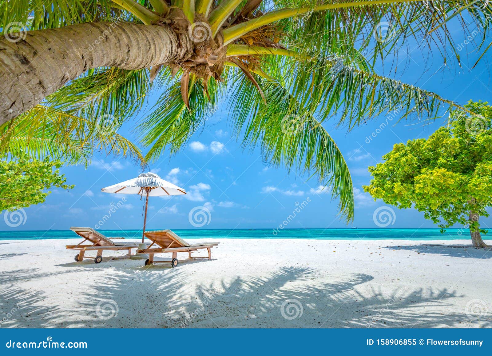 Paraíso De Vacaciones Tropicales Con Playas De Arena Blanca Y