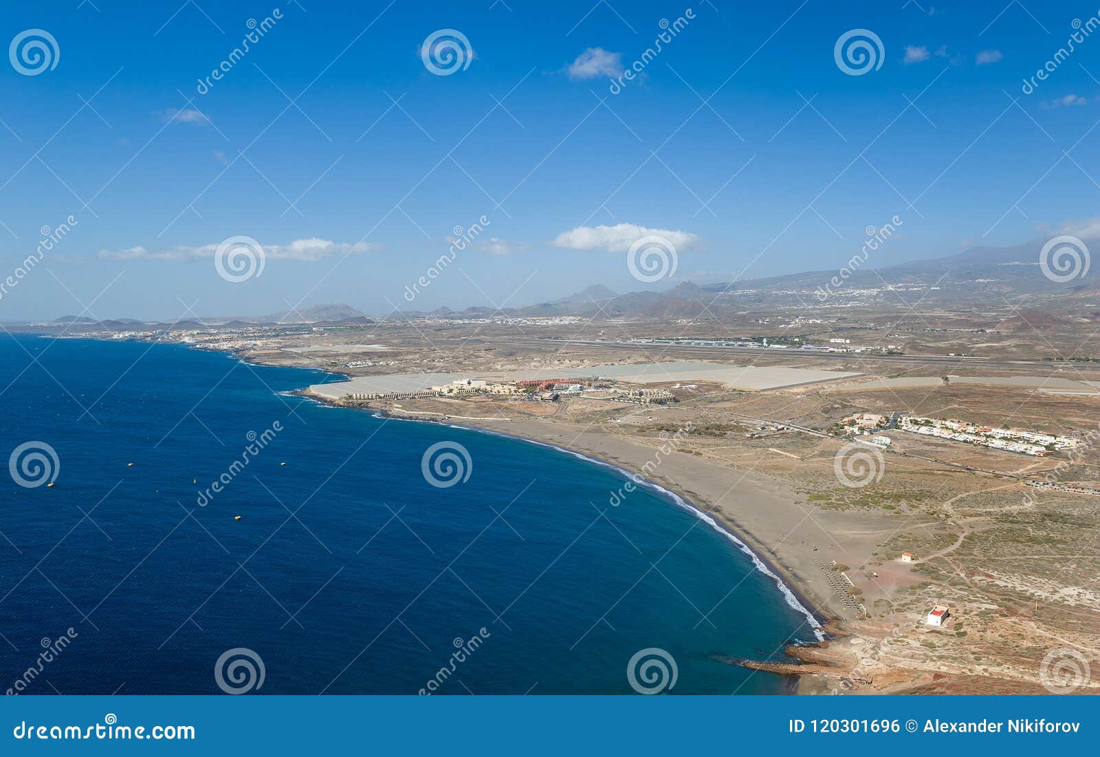 playa de la tejita aerial view