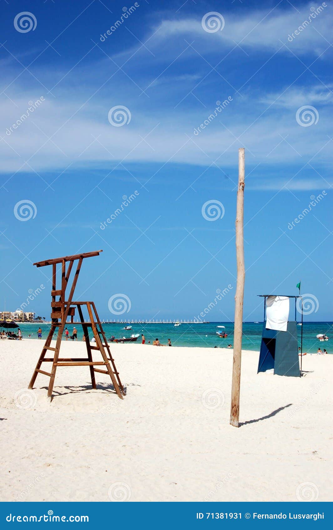 Playa del Carmen. Such an amazing day in Mexico, Mayan Riviera that even the lifeguard left his set to refresh a bit.
