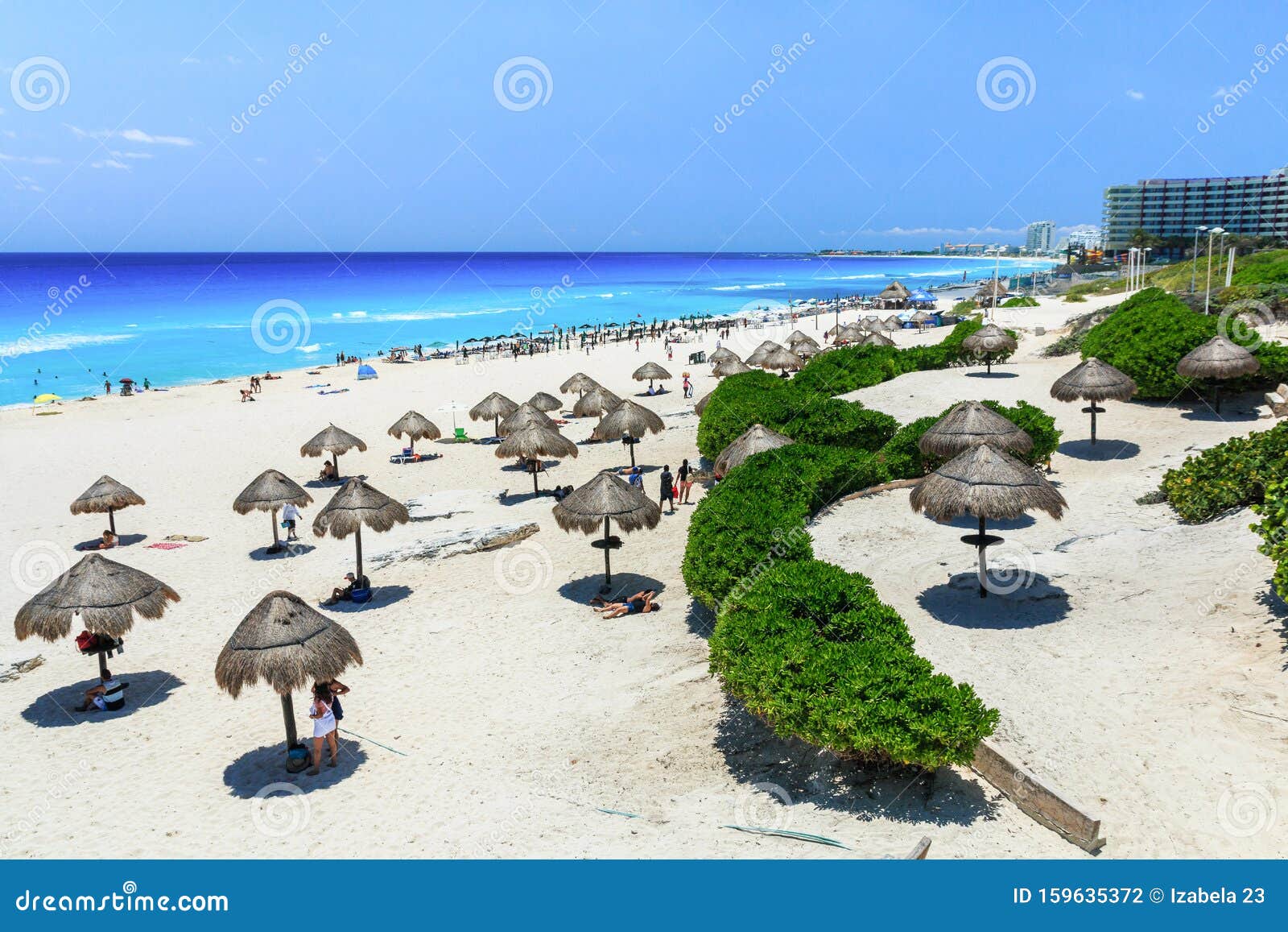 playa delfines in cancun, zona hoteliera, caribbean coast, yucata, mexico.