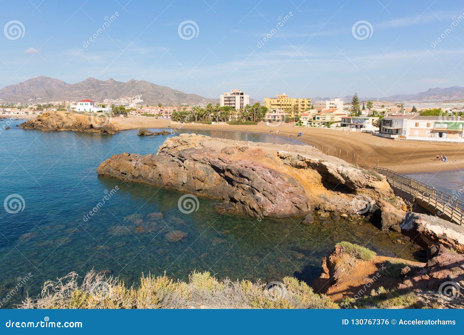 playa la pava beach puerto de mazarron spain from the mirador viewpoint