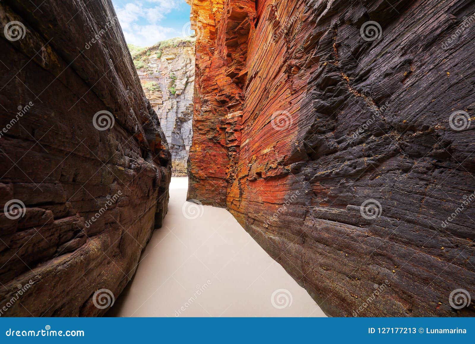 playa las catedrales catedrais beach in galicia spain