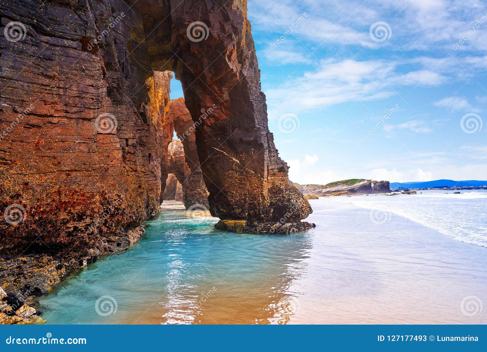 playa las catedrales catedrais beach in galicia spain