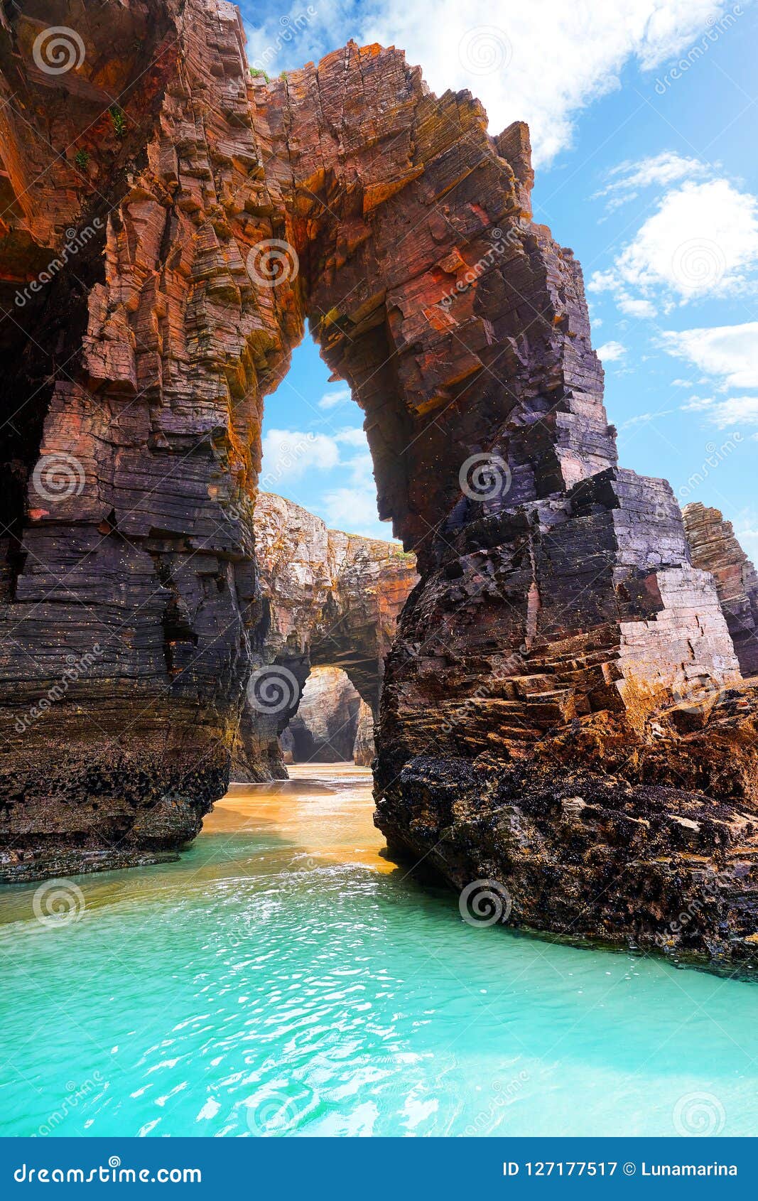 playa las catedrales catedrais beach in galicia spain