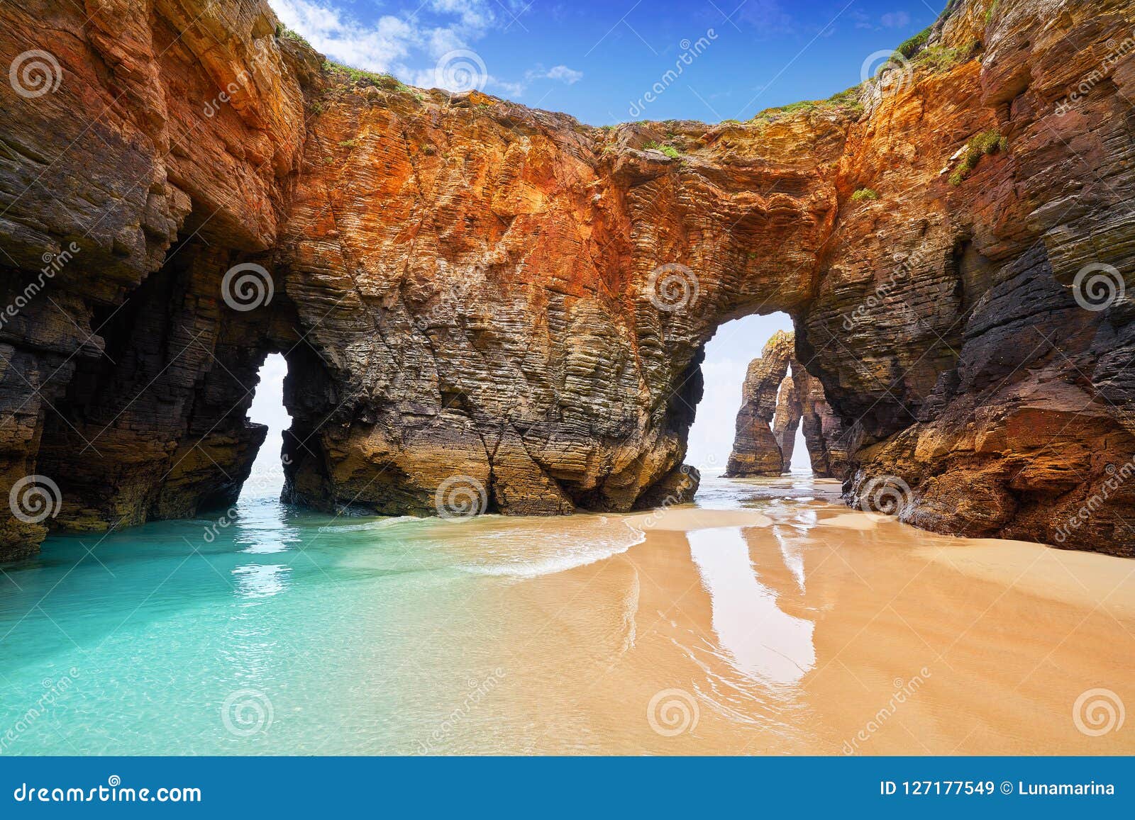 playa las catedrales catedrais beach in galicia spain