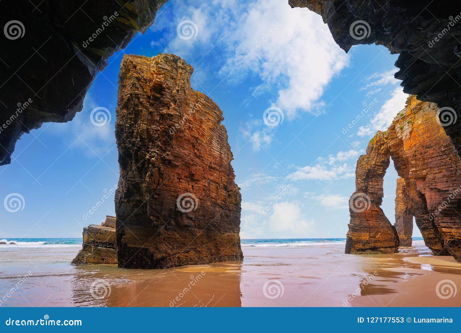 playa las catedrales catedrais beach in galicia spain