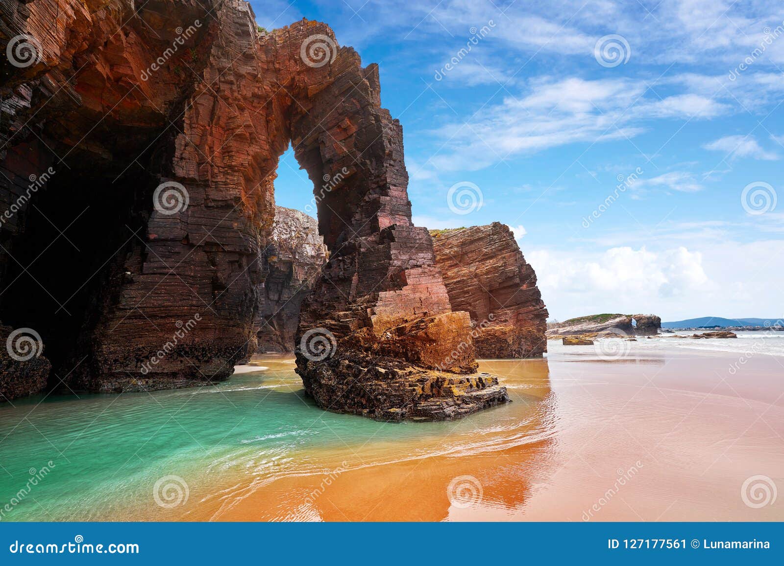 playa las catedrales catedrais beach in galicia spain