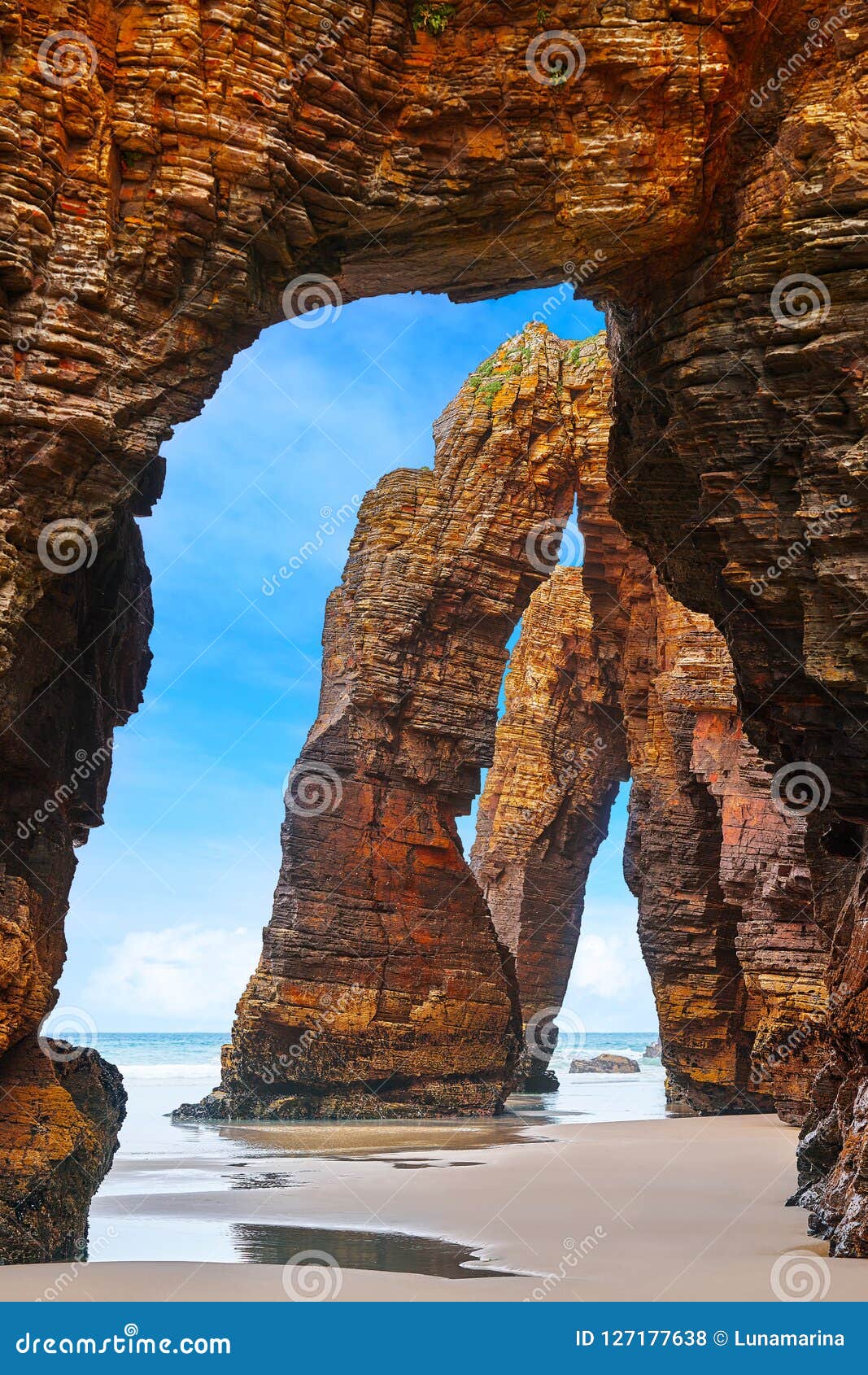 playa las catedrales catedrais beach in galicia spain