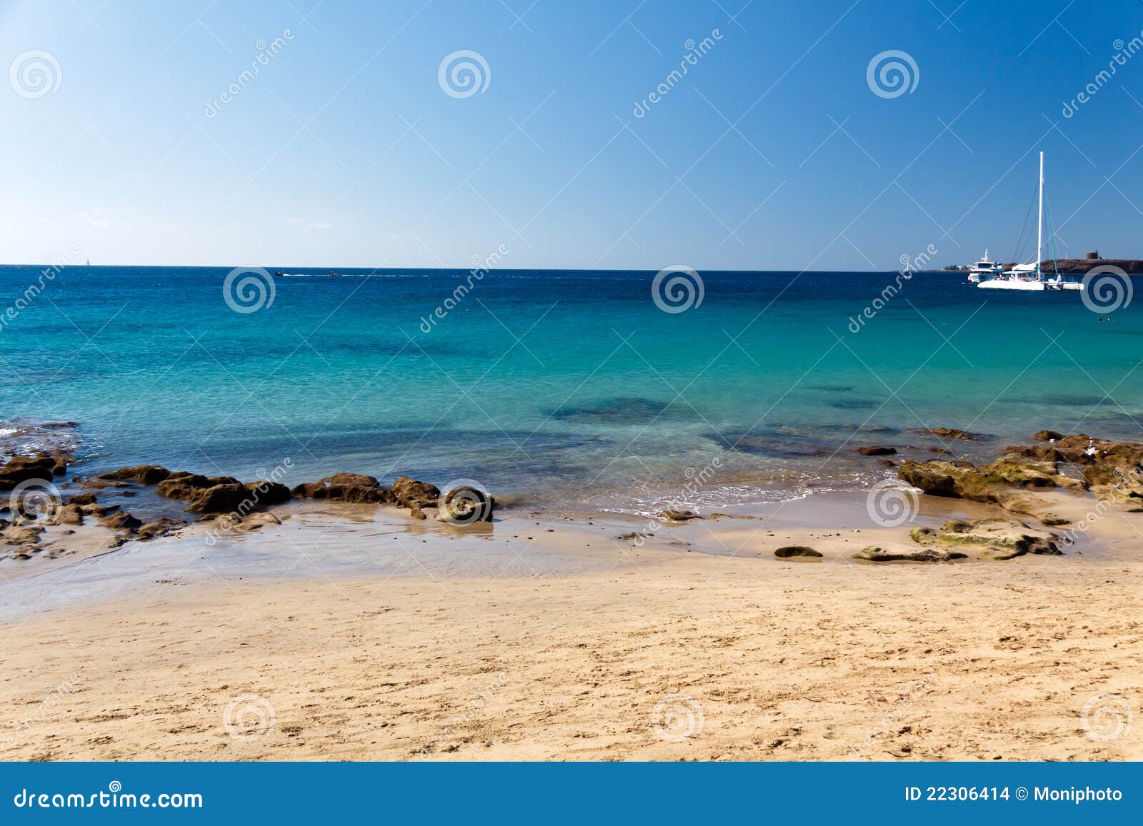 playa papagayo beach, lanzarote, spain , summer ti