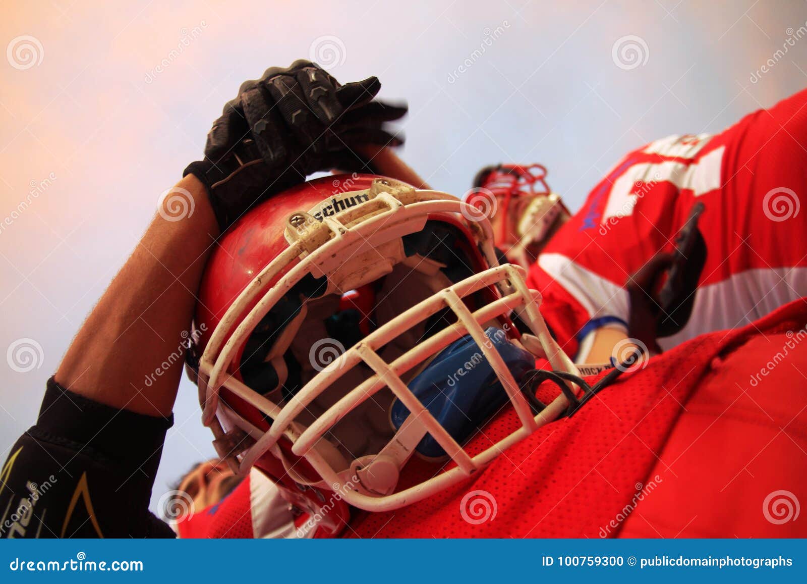 Player Holds Football Helmet Picture. Image 100759300