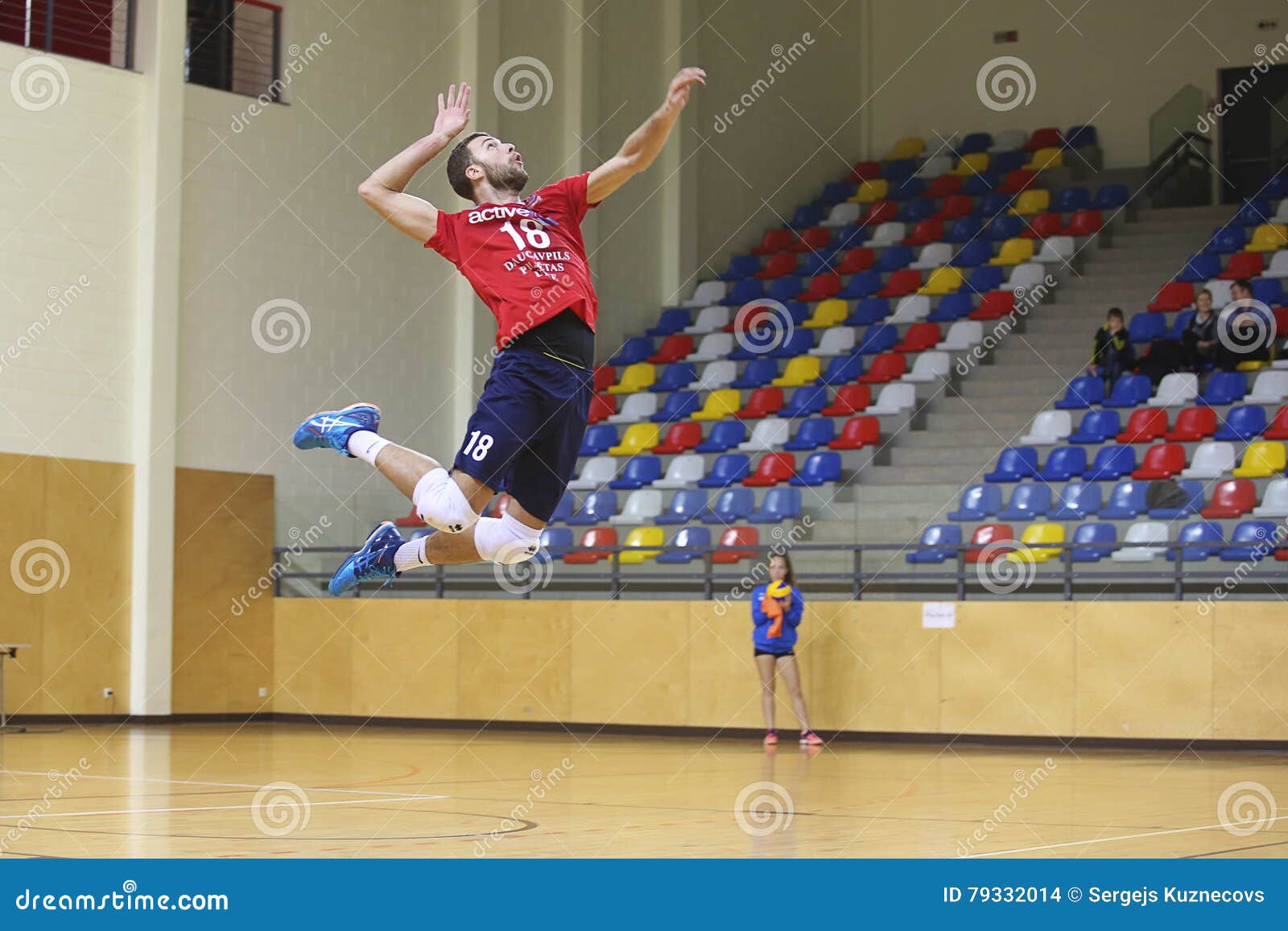 Jump Serving A Volleyball