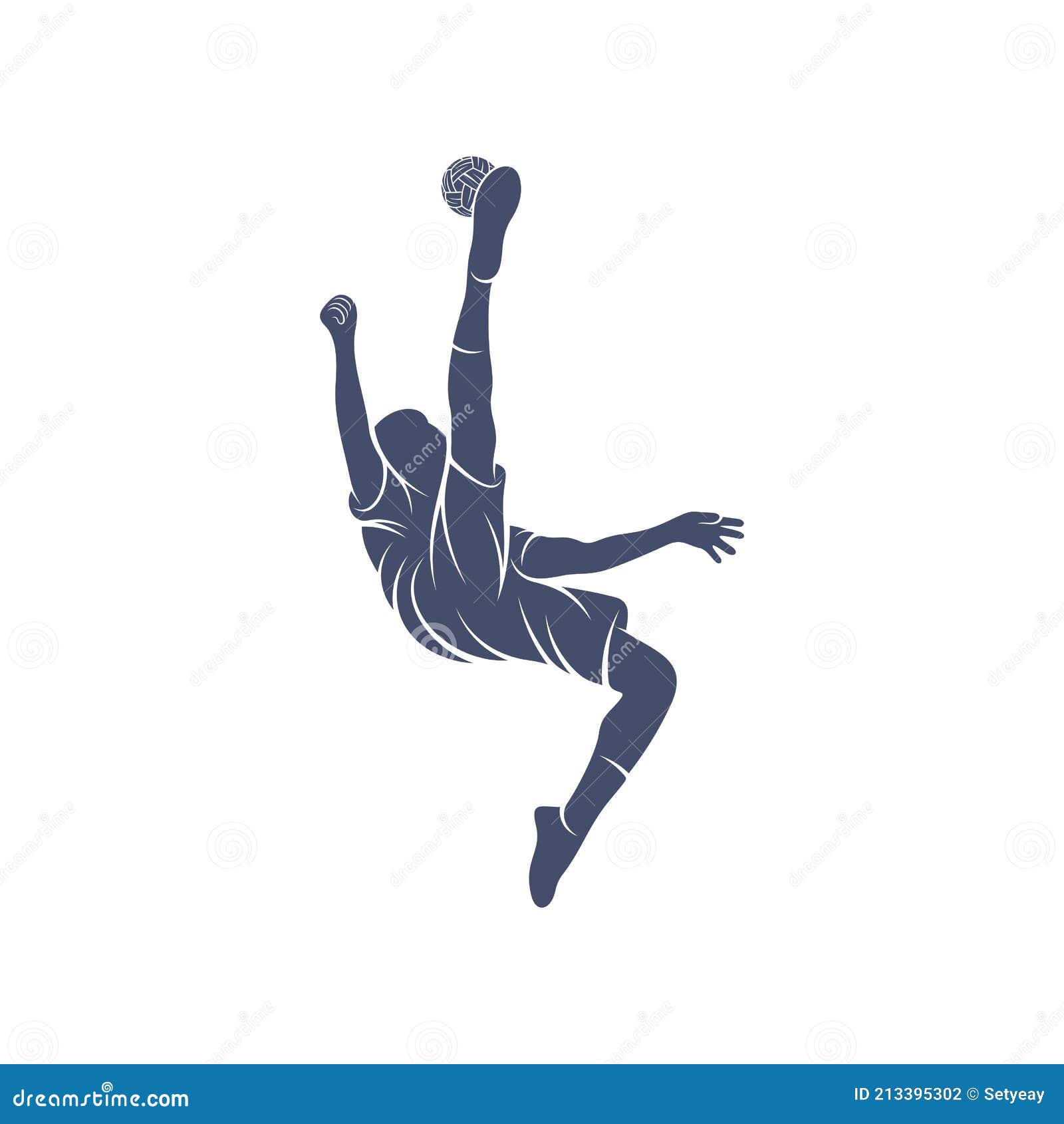 Player Takraw Soccer Design Vector Illustration, Creative Takraw Soccer ...