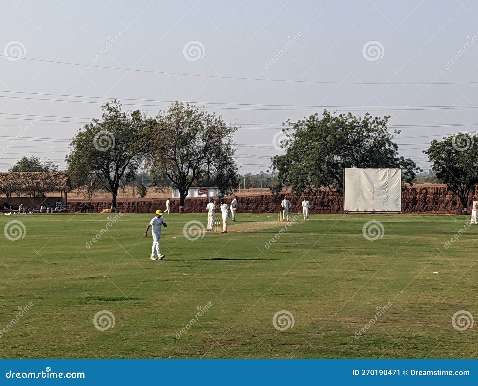 Players Playing in a Cricket Ground Editorial Photo Image of ballgame