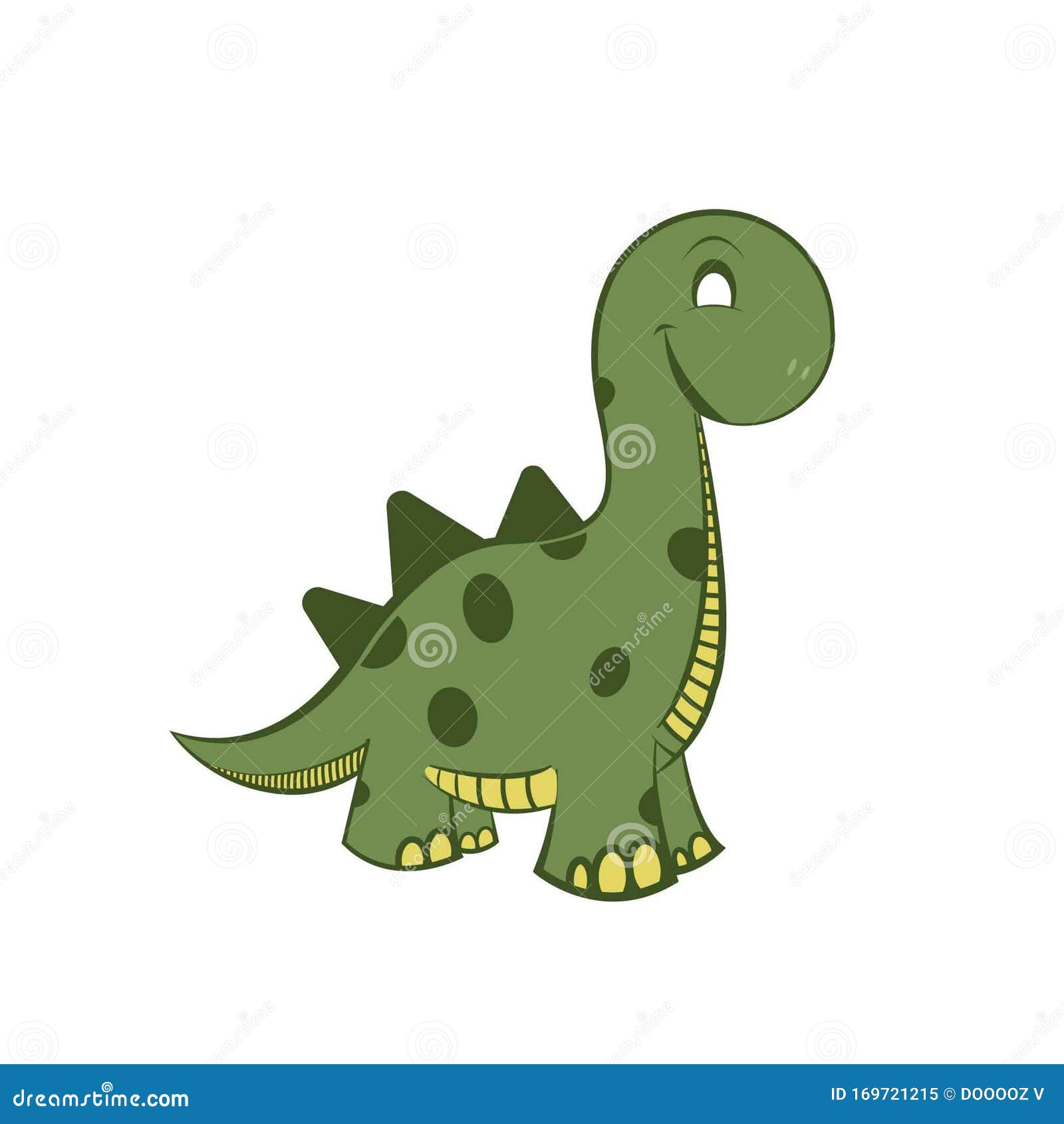 Cute Little Dinosaur Jumping Illustration Cartoon · Creative Fabrica