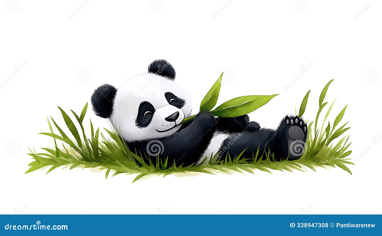 playful cartoon panda  for kids