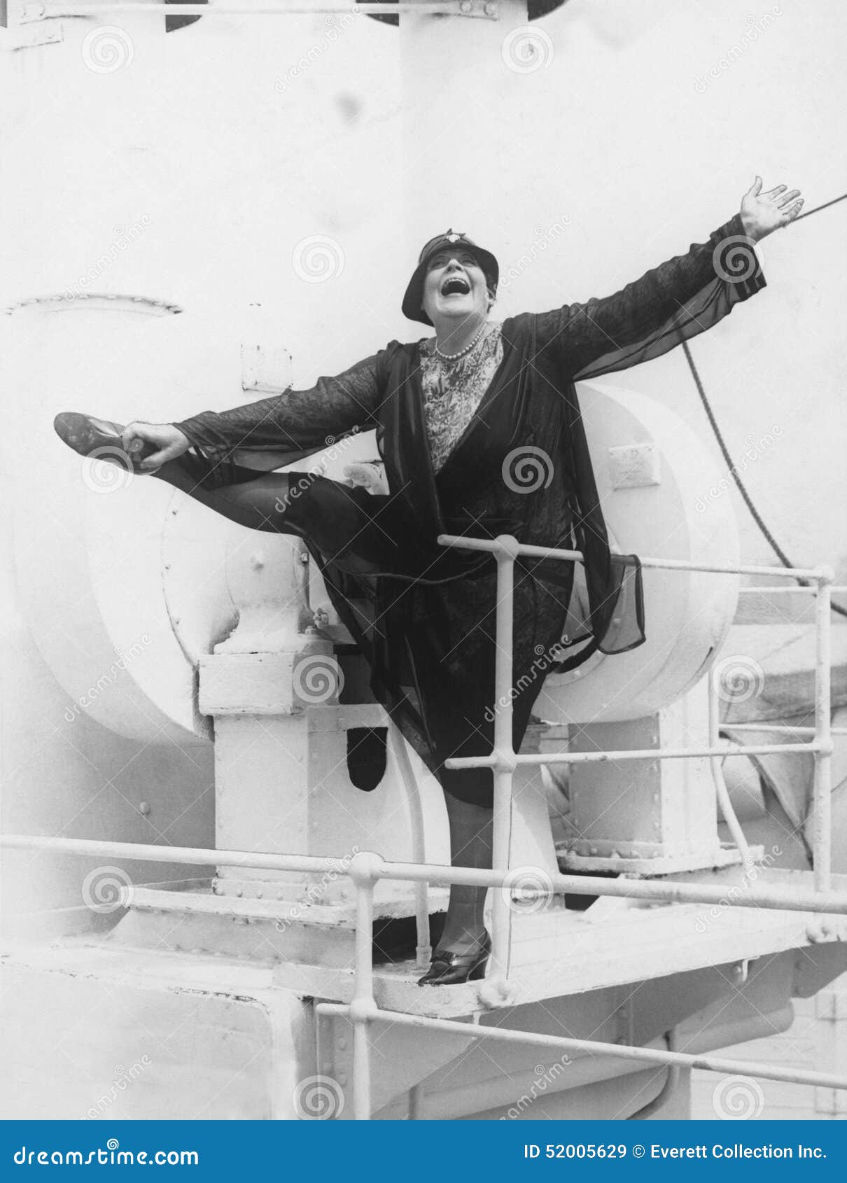 playful energetic woman on boat