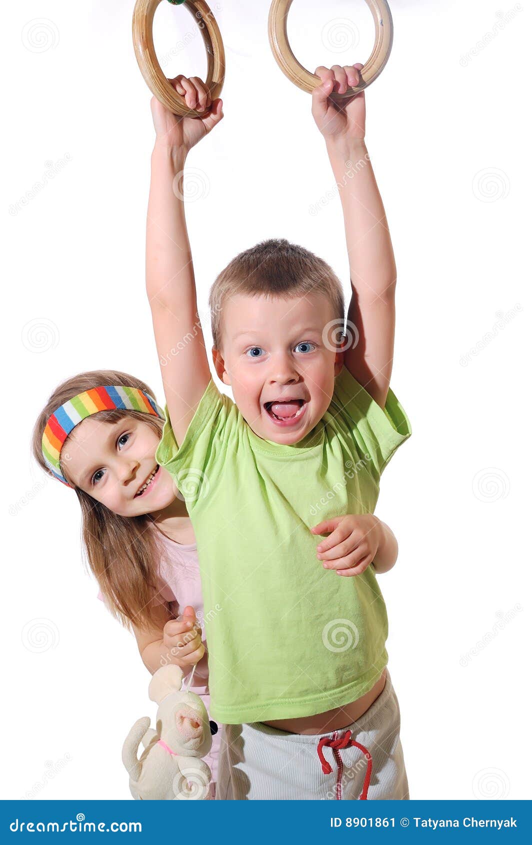 Playful kids stock image. Image of child, group, hanging - 8901861
