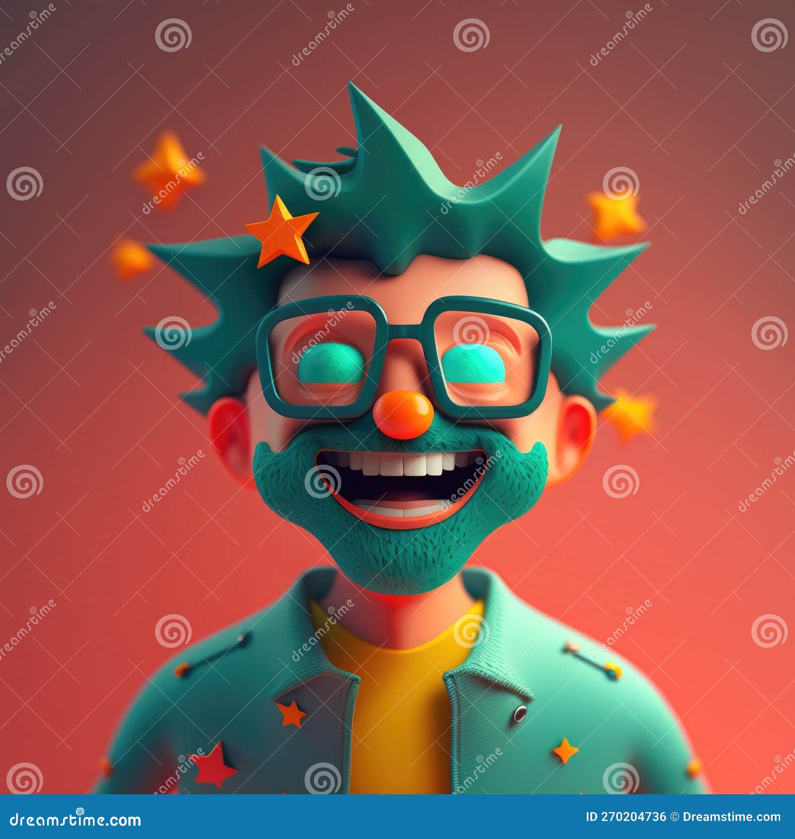 The Playful: Man with a Mischievous Grin and a Twinkle in His Eye,  Embodying a Sense of Fun and Playfulness Digital Stock Illustration -  Illustration of future, character: 270204736