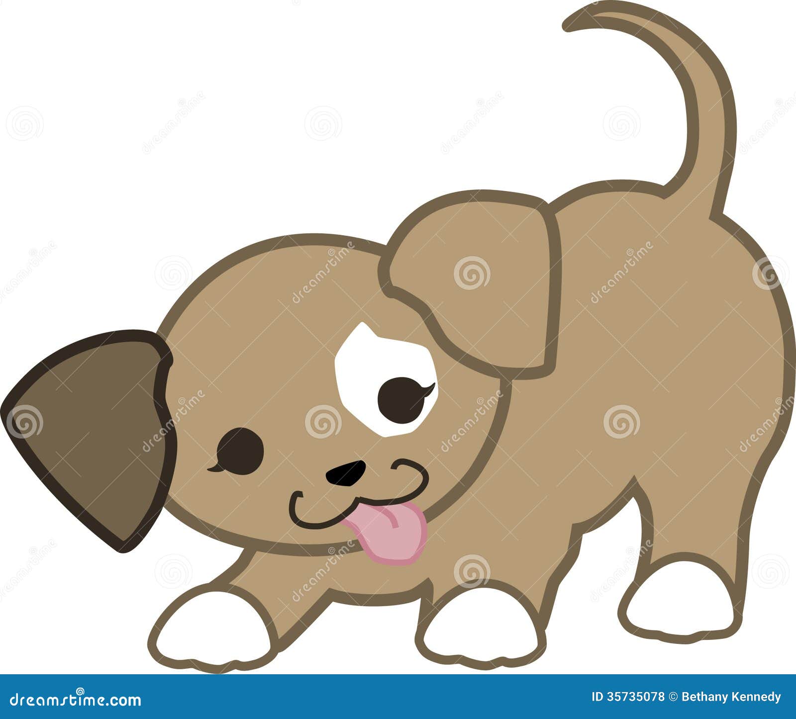 Playful Puppy Kawaii stock vector. Illustration of tongue - 35735078 Playful Puppy Kawaii stock vector. Illustration of tongue - 35735078