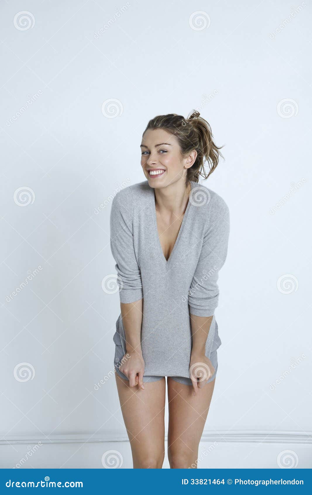 Playful Woman in House stock photo. Image of looking - 33821464