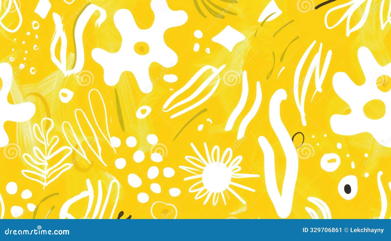 playful yellow doodles with whimsical s and fun patterns