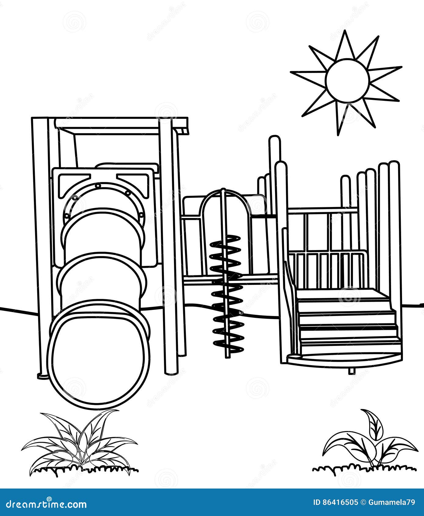 school playground colouring pages