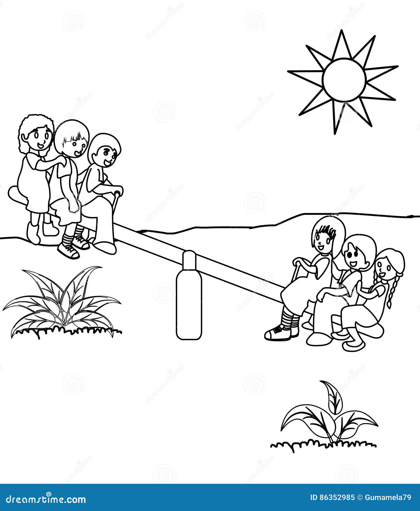 playground equipment coloring pages