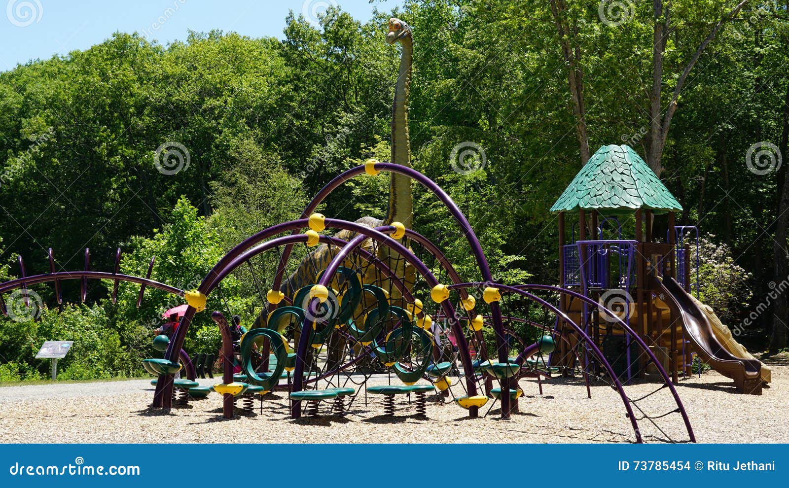 Playground At The Dinosaur Place In Connecticut Editorial Stock Image