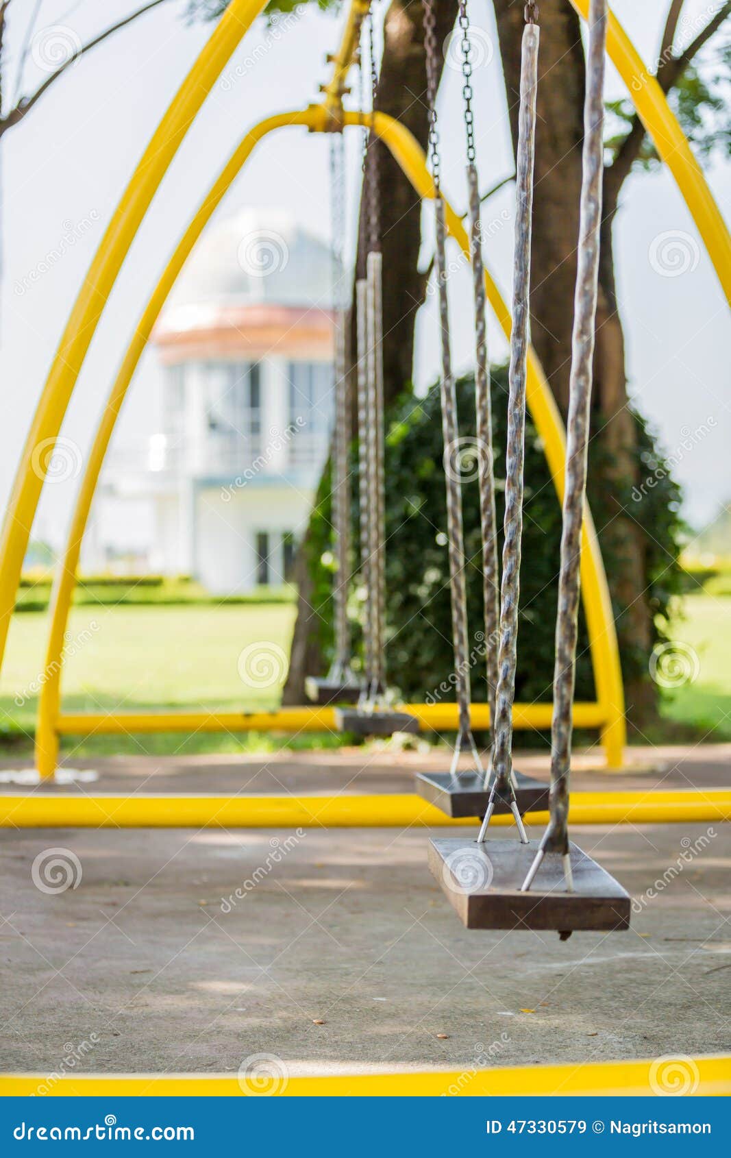 playground swings.