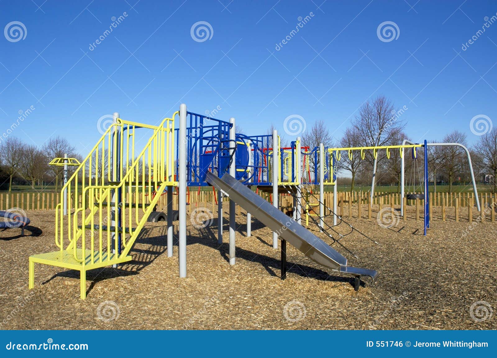 Playground1 stock photo. Image of parks, netting, colorful 551746