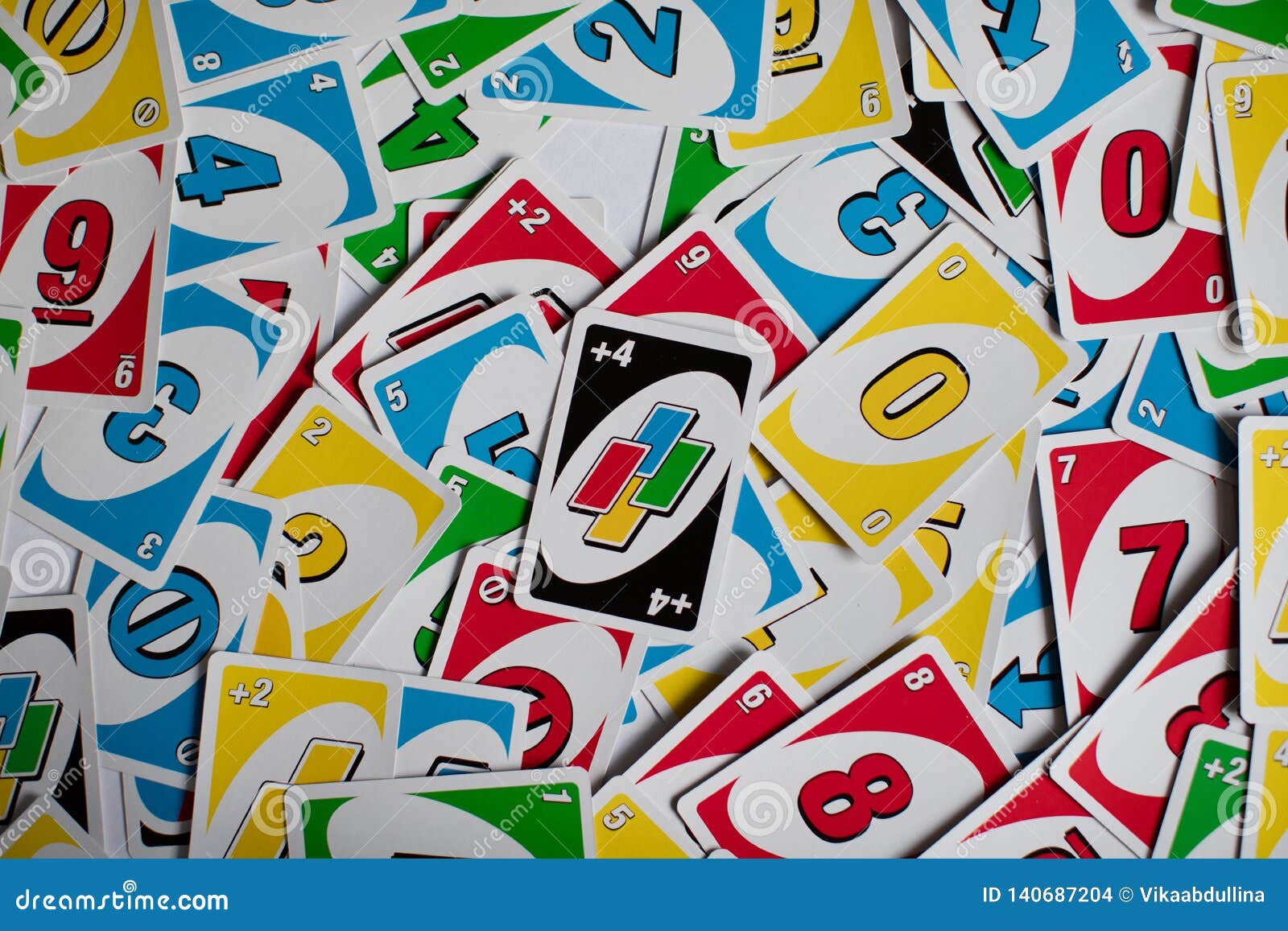 Playing American Card Game Uno, Holding Game Cards in Female Hand